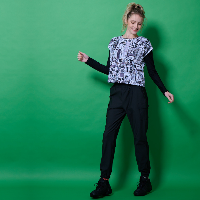 スポーティラグラン長袖トップス　