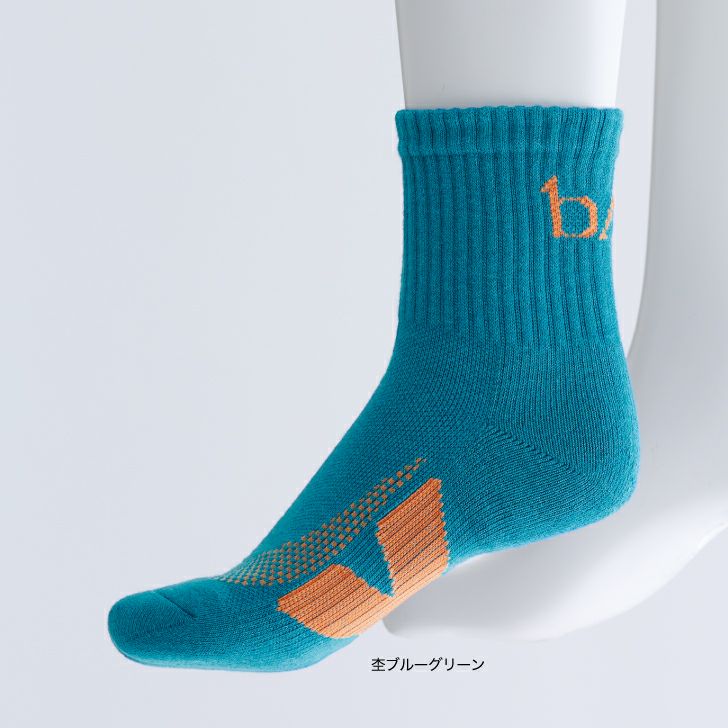 足底テーピング構造のクルーソックス