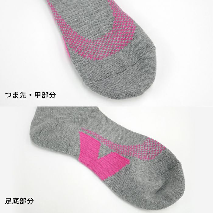 足底テーピング構造のクルーソックス