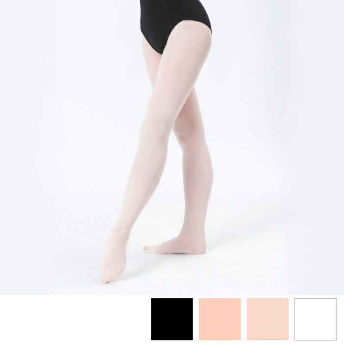 すぐれた伸縮性ですいつくようなフィット感のバレエタイツ