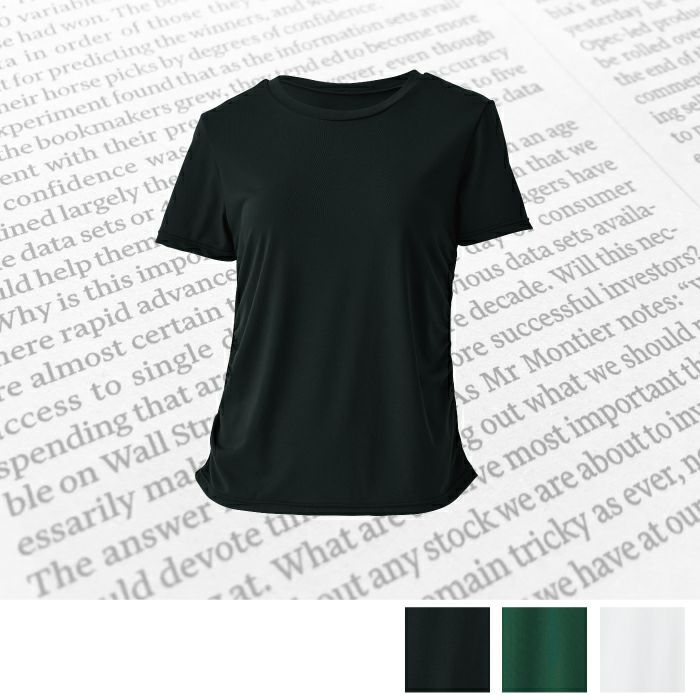 シンプルだけどギャザーで個性が光る半袖トップス