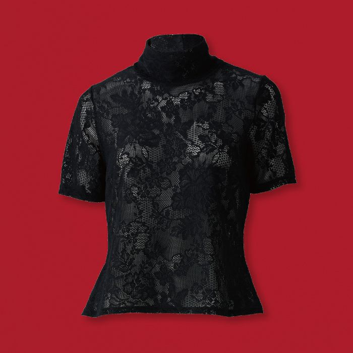 エレガントな花柄のストレッチレースのダンス用トップス