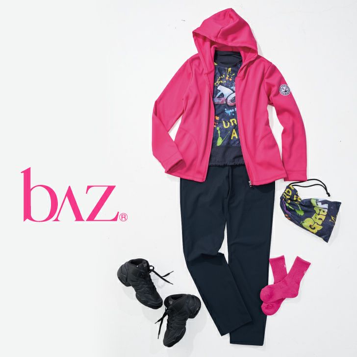 ポップなプリントの2枚組巾着バッグ