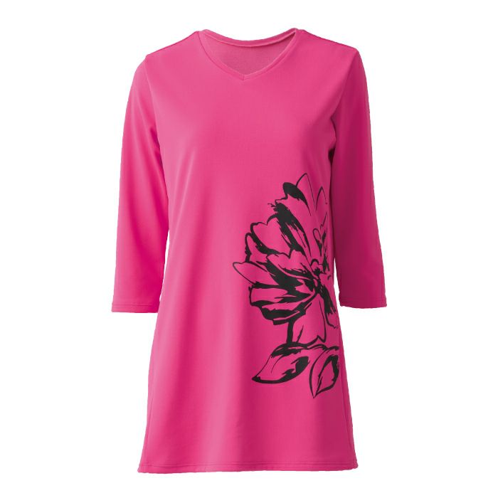 身体のラインを拾わない肉厚なチュニック