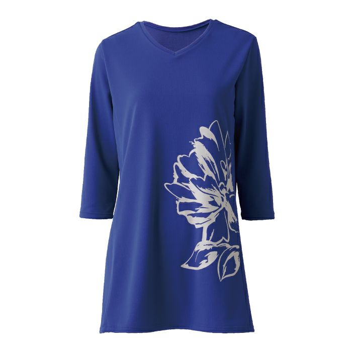 身体のラインを拾わない肉厚なチュニック