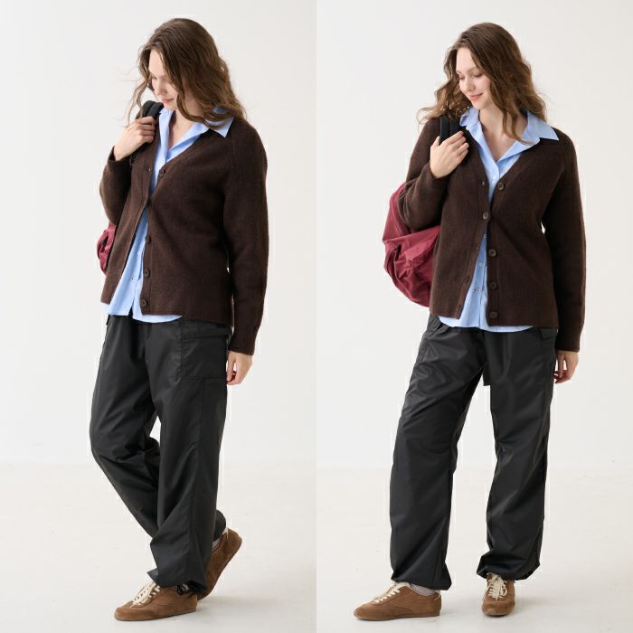 1枚あったら便利な起毛裏地付オーバーパンツ